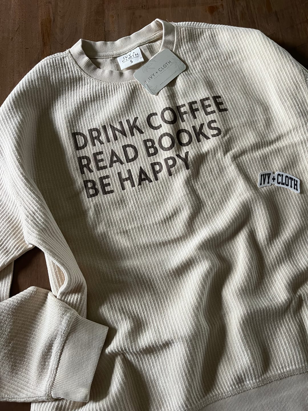 Customer photo review of Drink Coffee Read Books Be Happy