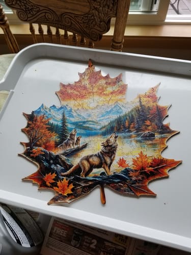 Customer photo review of Brown bear autumn Wooden Jigsaw Puzzle