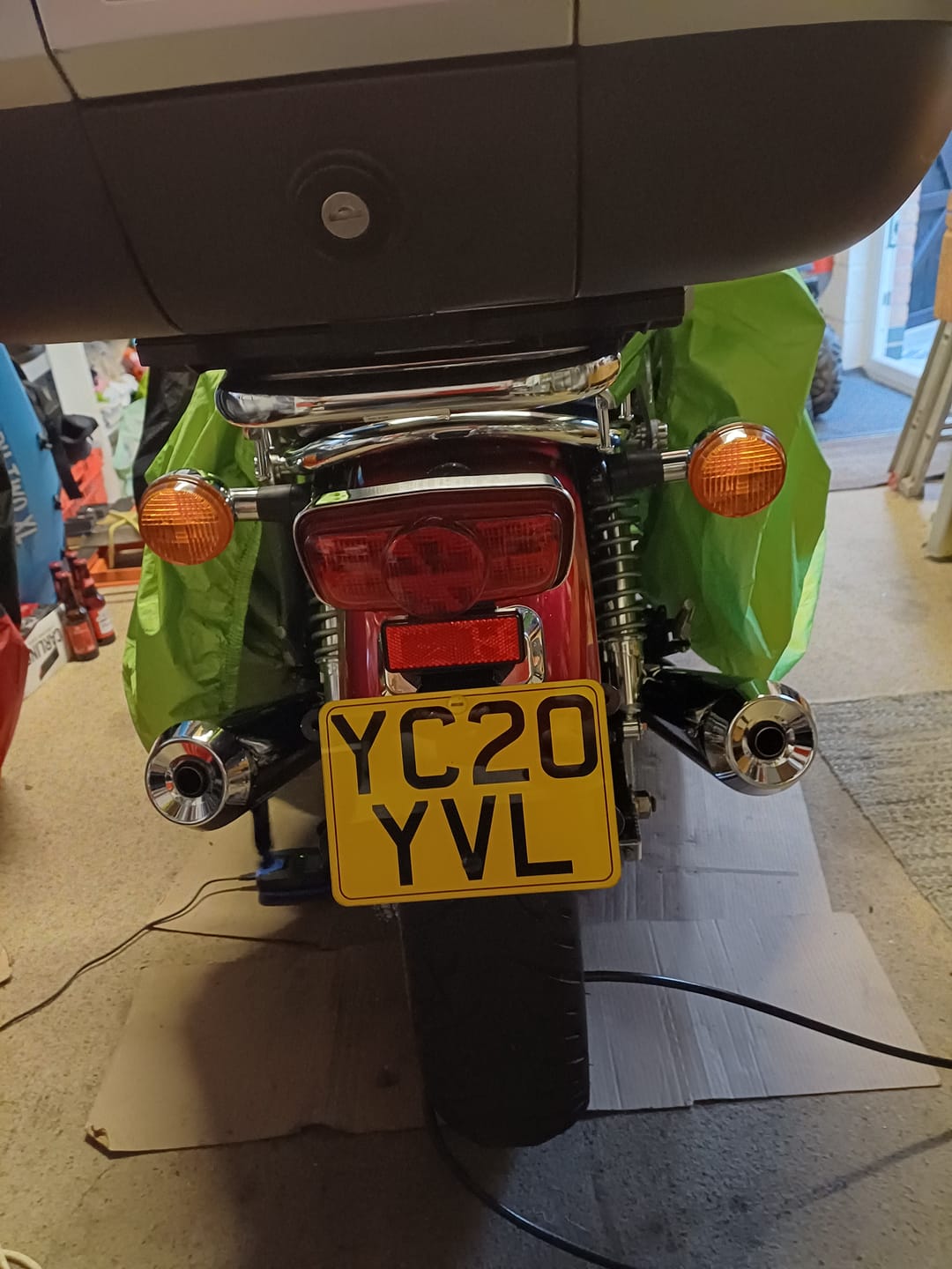 Customer photo review of Acrylic 7 x 5 inch Motorcycle Number Plate