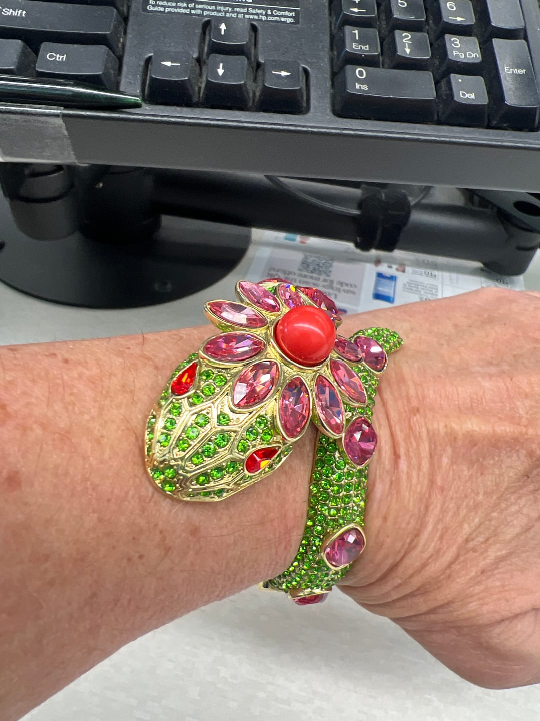 Customer photo review of Heidi Daus®"Cersei Serpent" Beaded Crystal Snake Bracelet