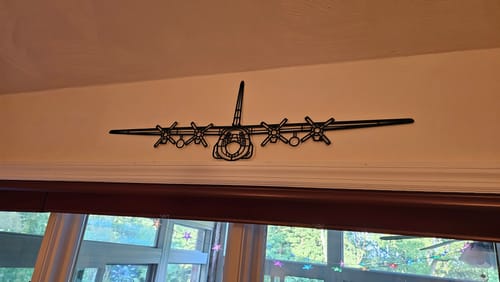 Customer photo review of C-130H Hercules Front Metal Aircraft Wall Art - NCP0040