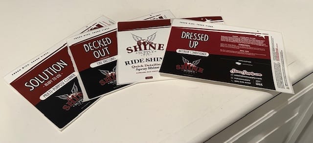 Customer photo review of Shine Supply 32oz. Labels
