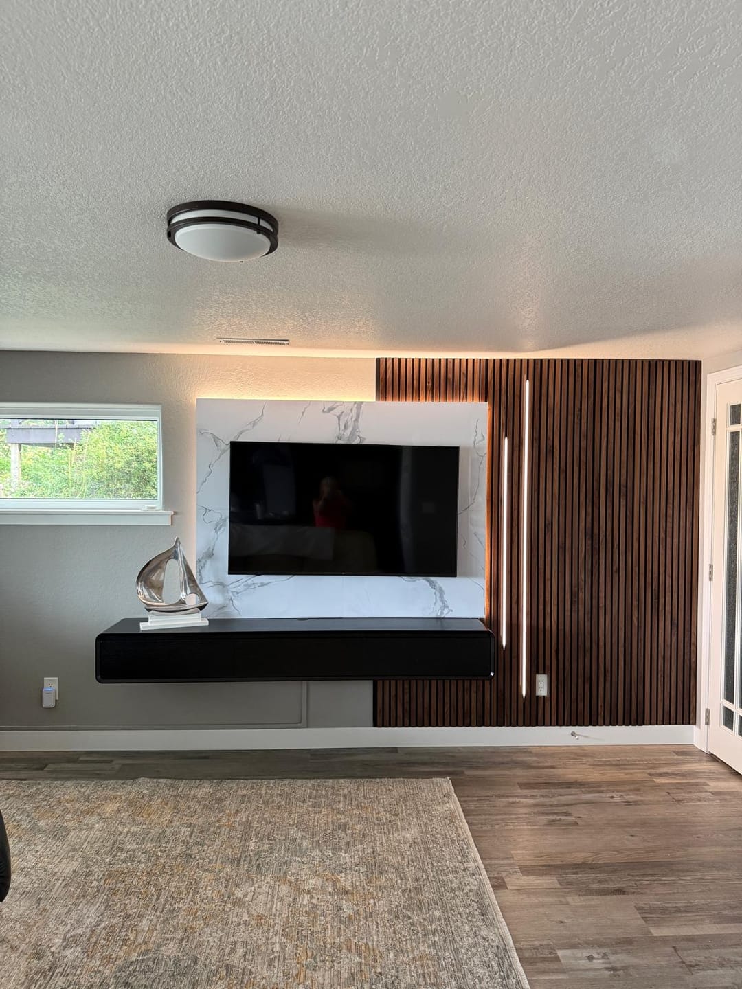 Customer photo review of White Carrara Marble Wall Panel 96" X 48"