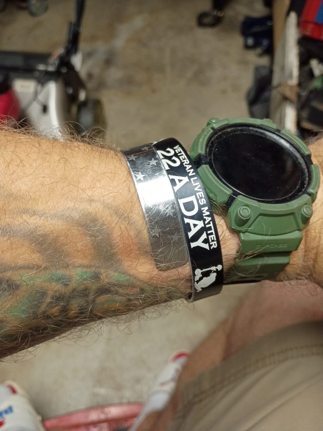 Customer photo review of Veteran Lives Matter Bracelet