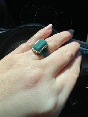 Customer photo review of Emerald Collection- Silicone Rings with Metal Frame - Patented Design