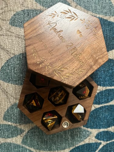 Customer photo review of Custom Wedding Anniversary Gift Dice