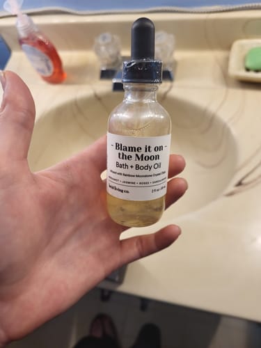 Customer photo review of Blame it on the Moon Bath & Body Oil