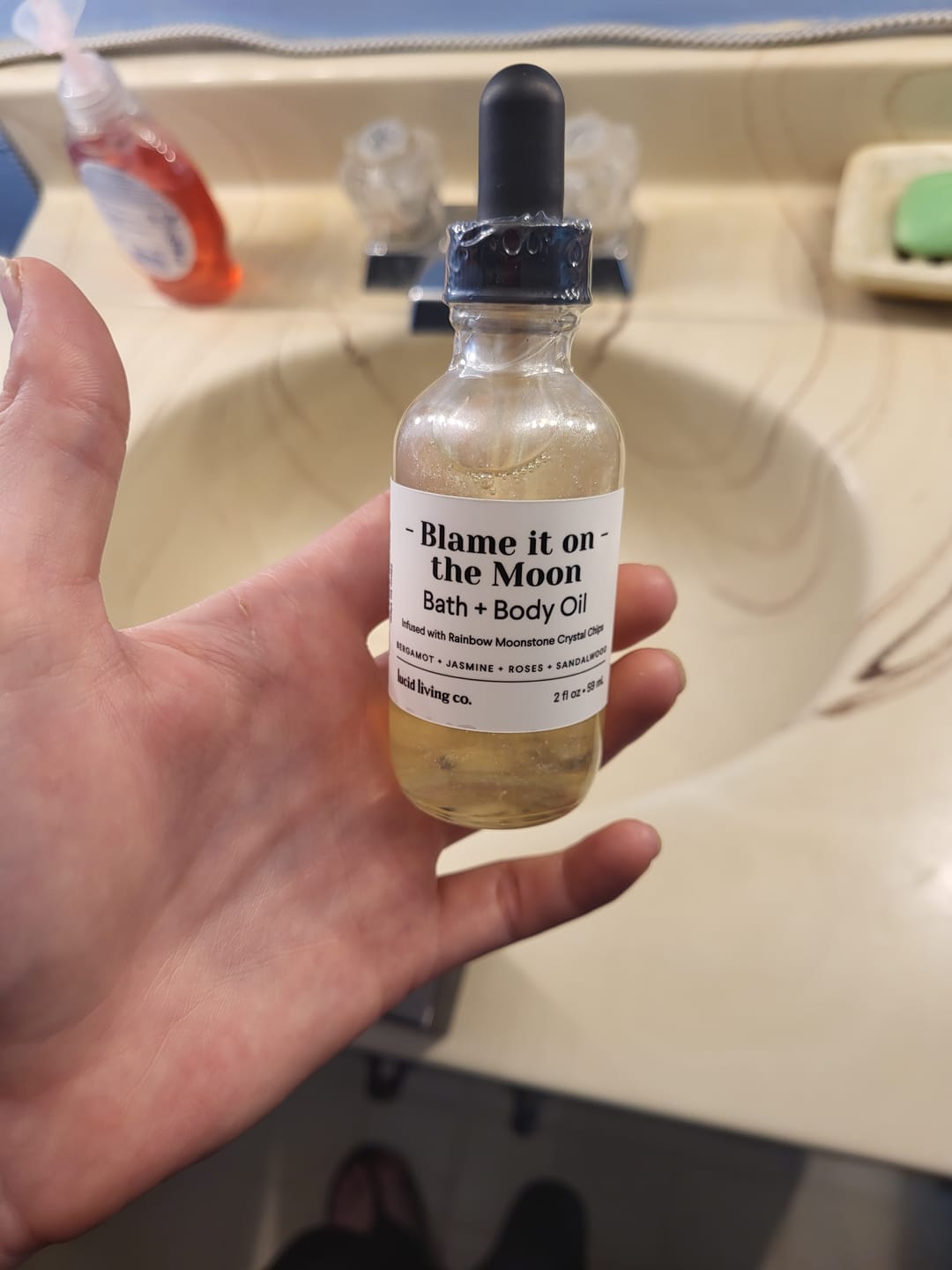 Customer photo review of Blame it on the Moon Bath & Body Oil