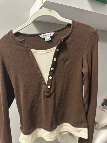 Customer photo review of Button Half Placket T-Shirts