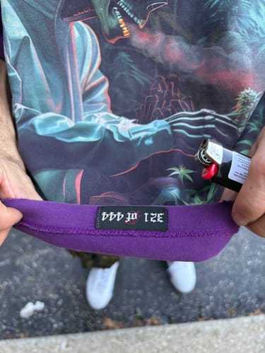 Customer photo review of Godspeed Indoor Purple Haze Tee Purple