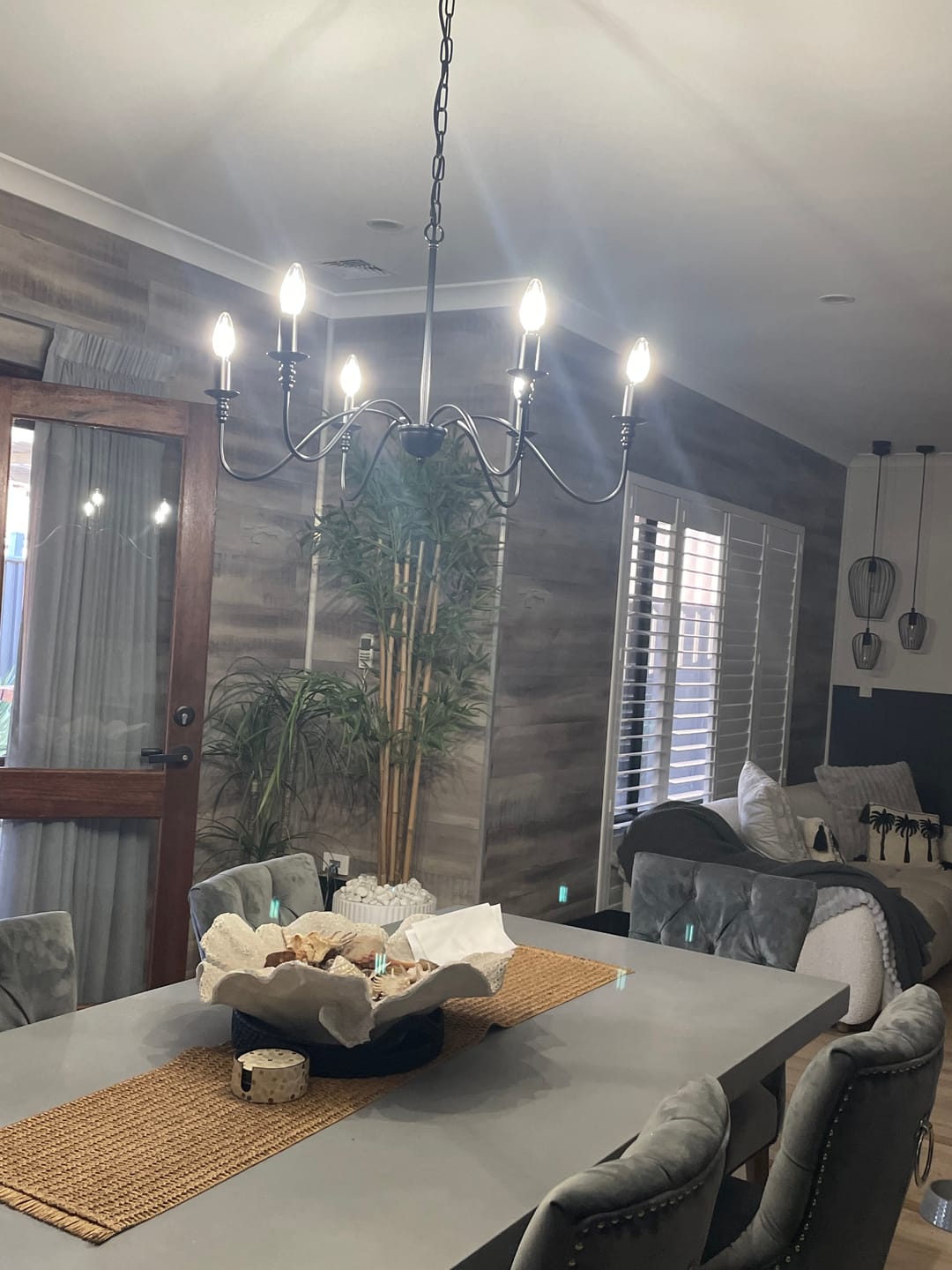 Customer photo review of Classic Traditional  6-Light Candle Chandelier
