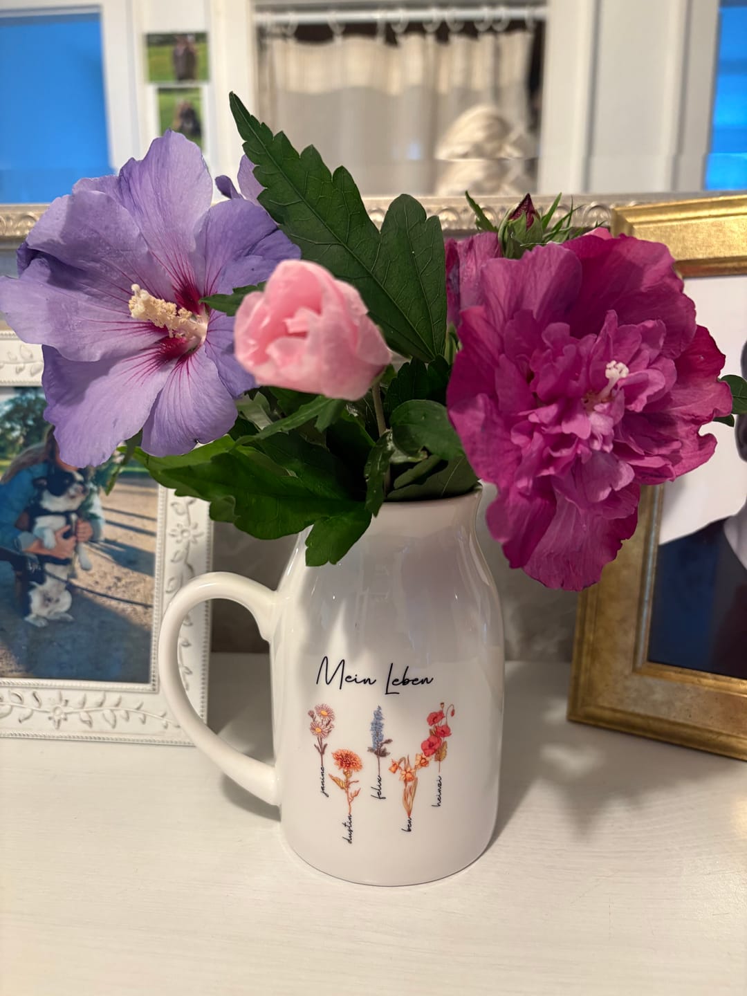 Customer photo review of Mamas Garten - Personalisierte Vase für Mama und Oma mit Geburtsblumen
