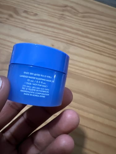 Customer photo review of Laneige - Mini masque de nuit à l'eau - 15ml