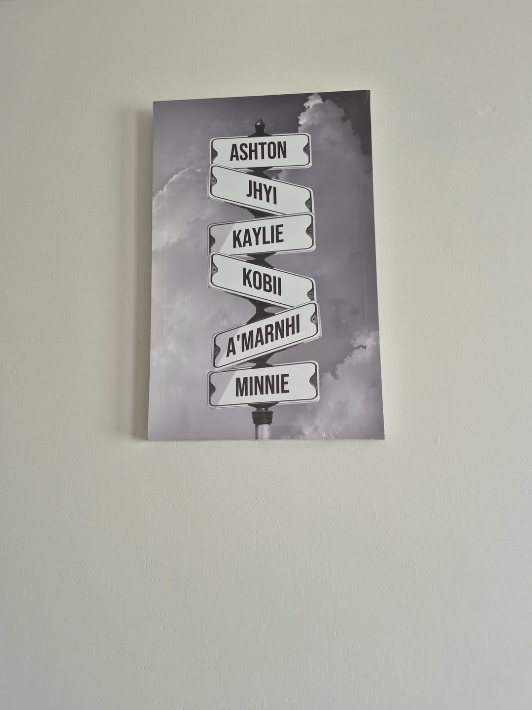 Customer photo review of NAMES ONLY STREET SIGN by Cstm Canvas