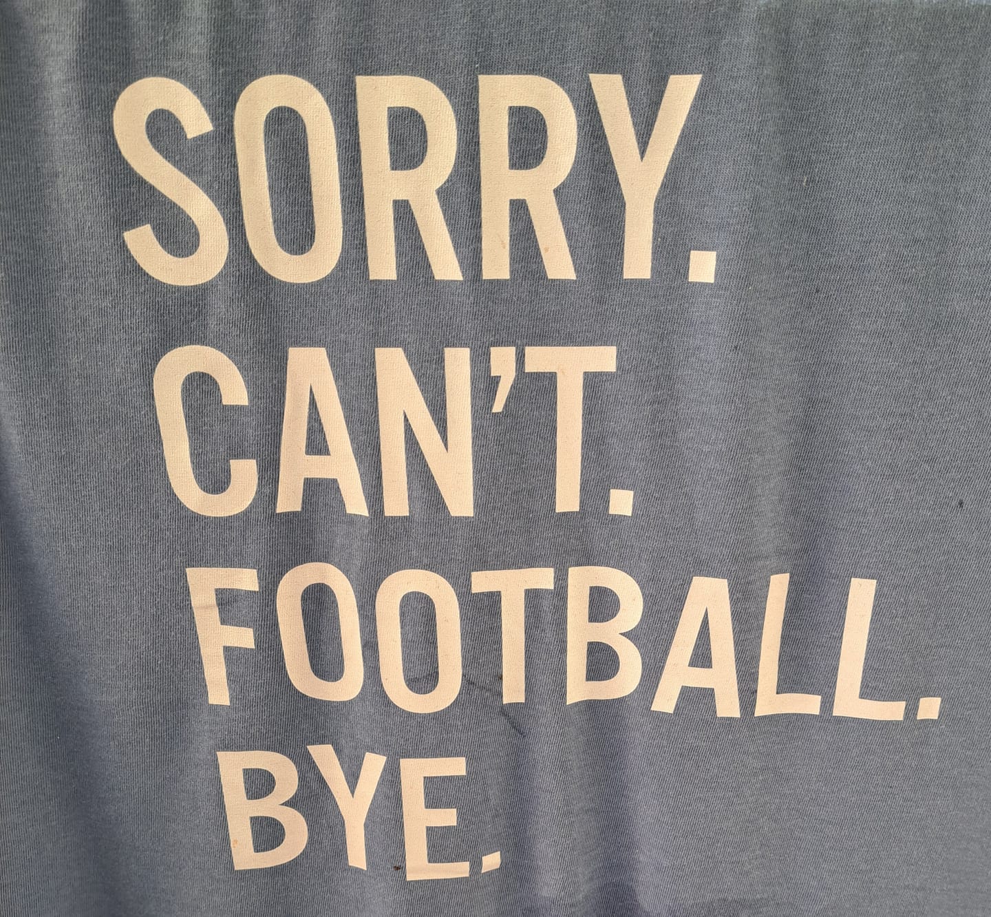 Customer photo review of Sorry Can't Football Bye