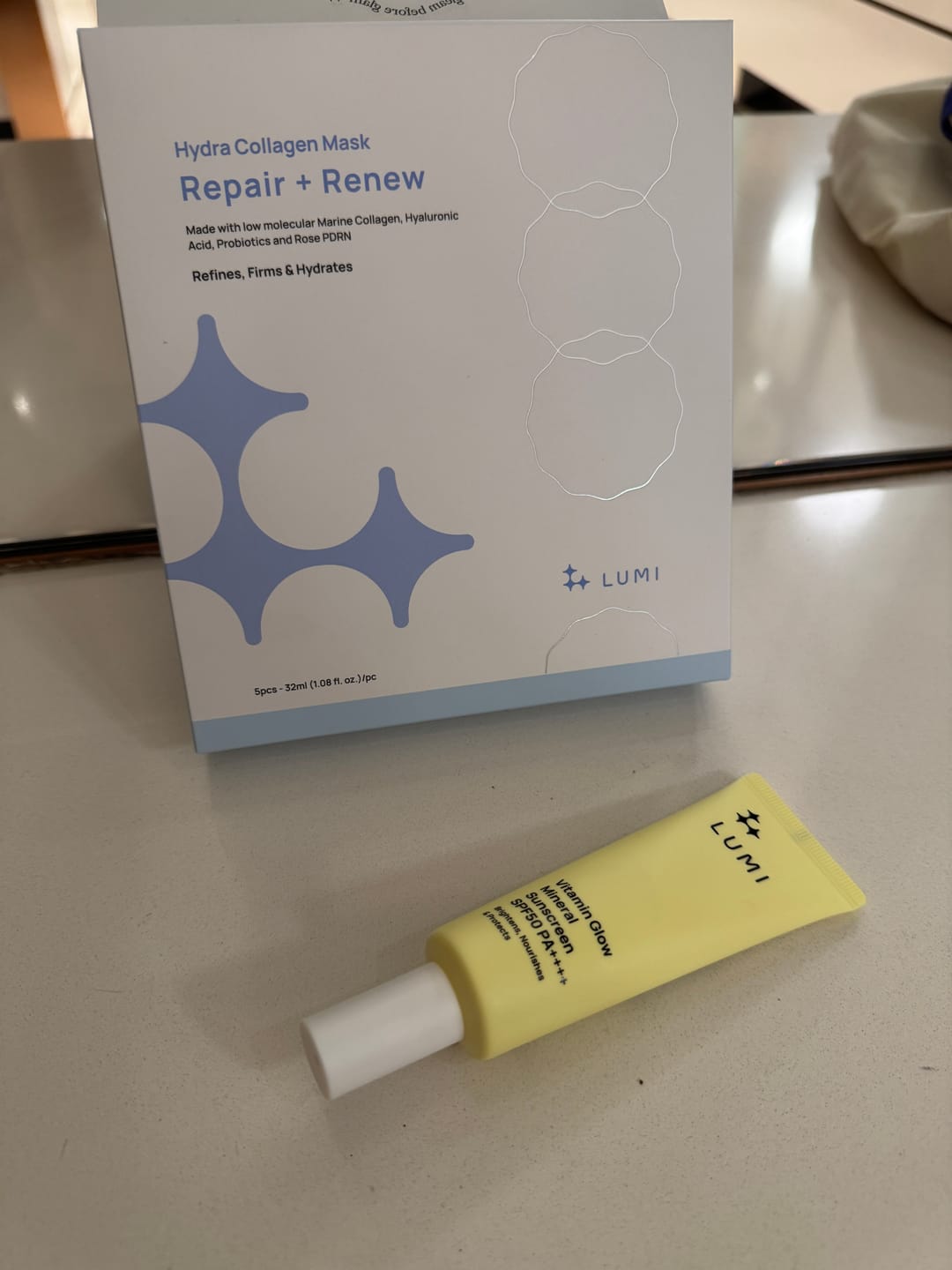 Customer photo review of Vitamin Glow Mineral Sunscreen