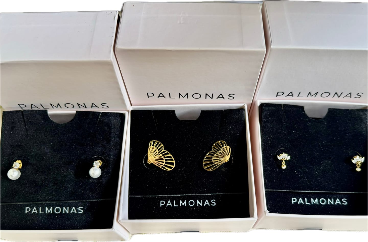 Customer photo review of Lotus Solitaire Earrings