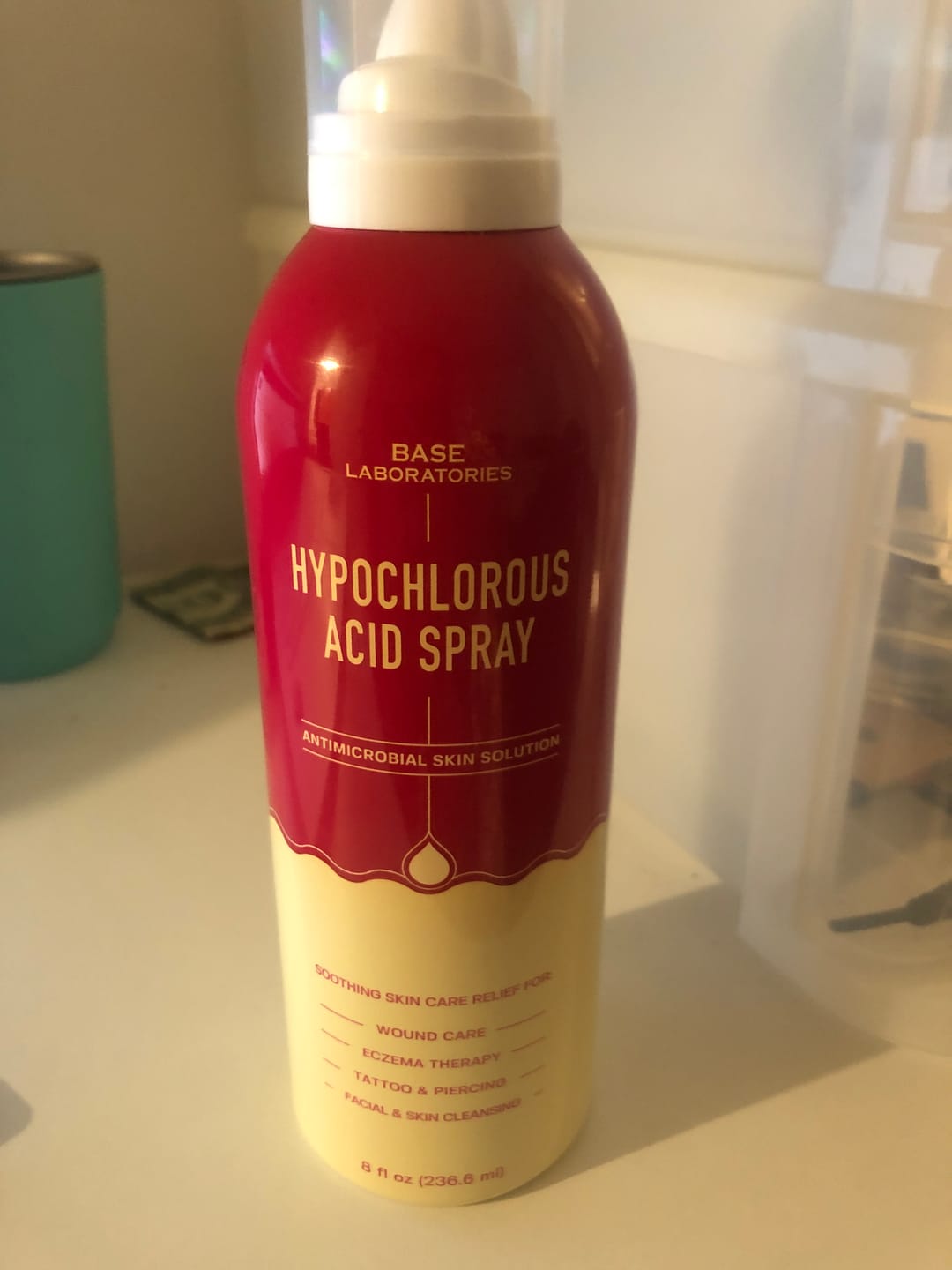 Customer photo review of Hypochlorous Acid Spray for Skin & Face | Cleansing Topical Spray