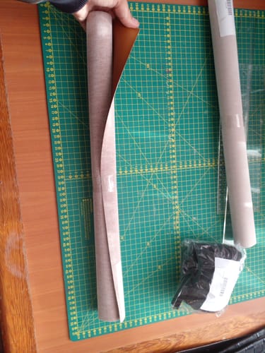 Customer photo review of DOLLARO 0.8MM COM FUNDO DE MALHA COR CARAMELO RUSSET