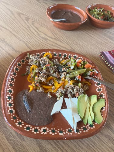 Customer photo review of Michoacan Mexican Clay Set of 4 Plate Square 10 Inch Plato Lead Free Plato Barro