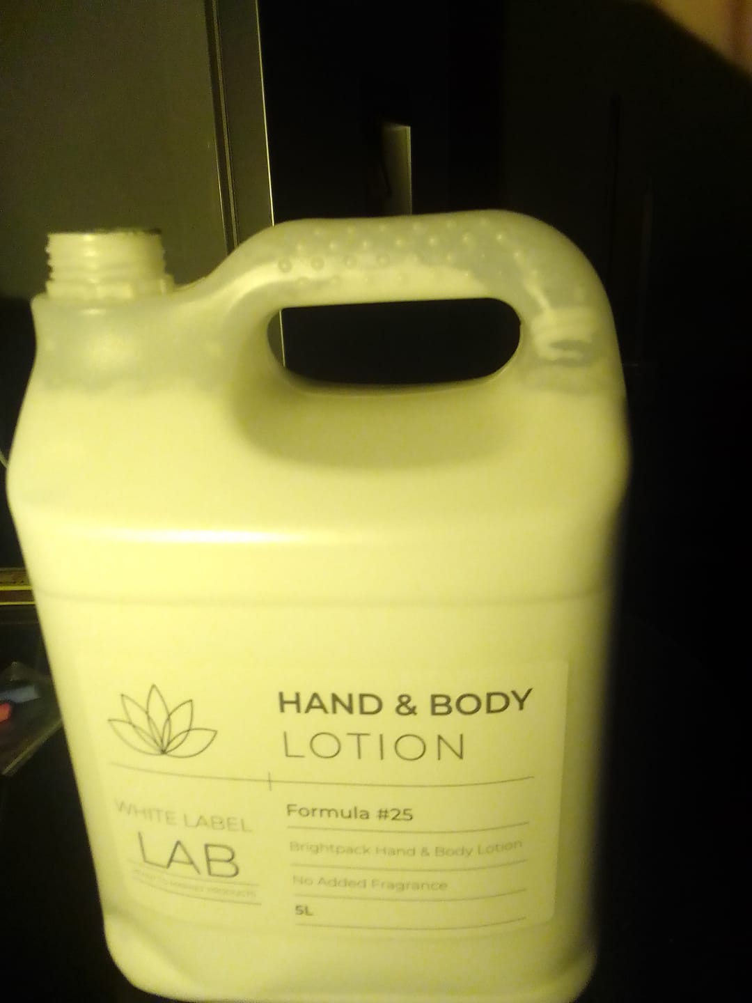 Customer photo review of Brightpack Hand and Body Lotion #25 (White Label Lab)
