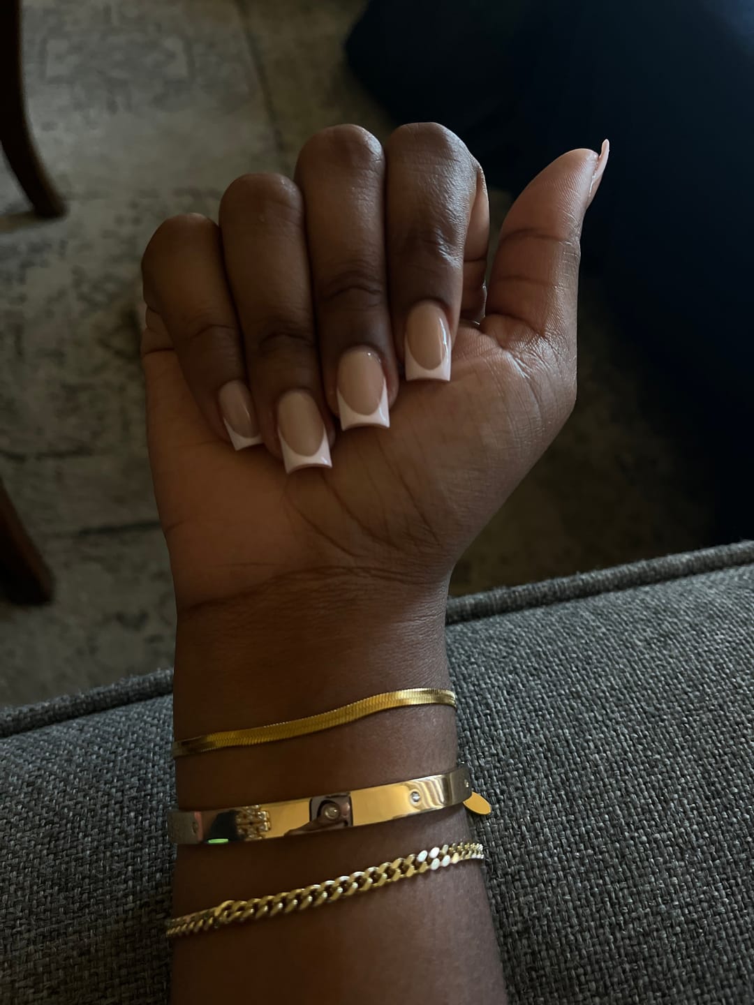 Customer photo review of Sarya Snake Chain Gold Bracelet