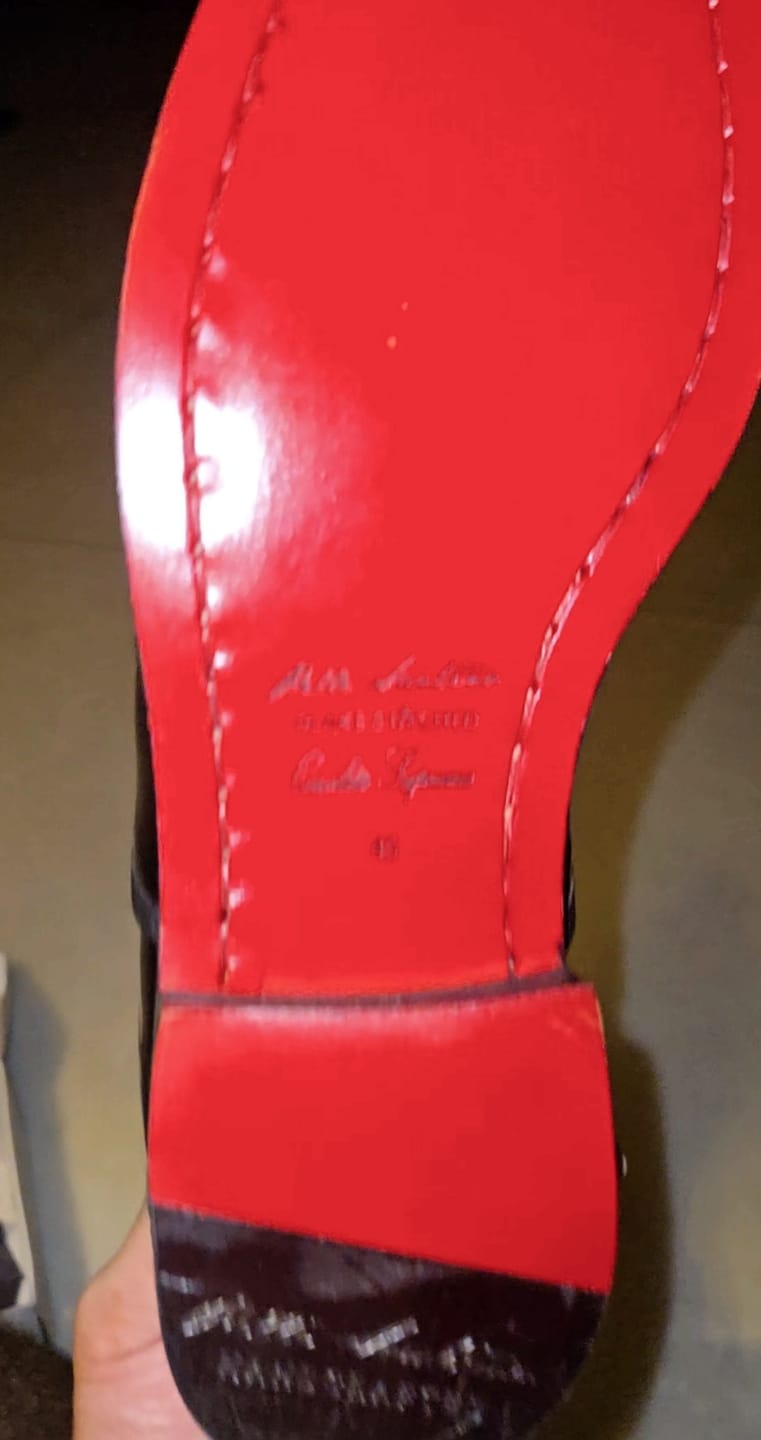 Customer photo review of Tux Patent Oxfords