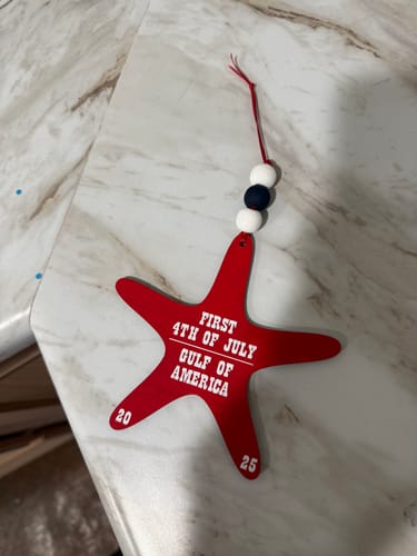 Customer photo review of Unfinished Wood Starfish Shape - Ocean - Beach - Nursery - Craft - up to 46" DIY