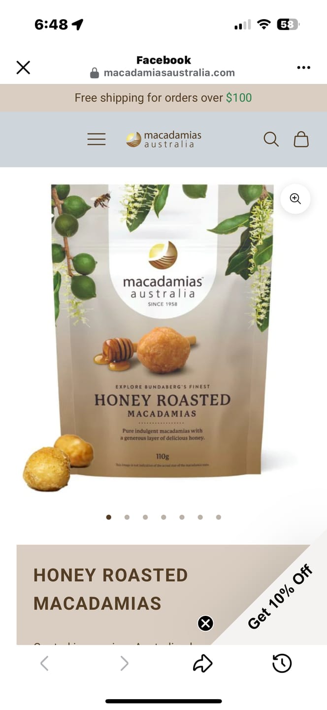 Customer photo review of Roasted Salted Macadamias