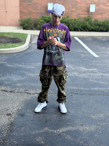 Customer photo review of Godspeed Indoor Purple Haze Tee Purple