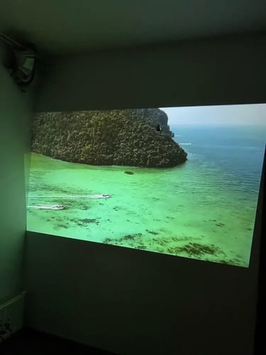 Customer photo review of Mini Portable Projector - HD | Wifi | Bluetooth