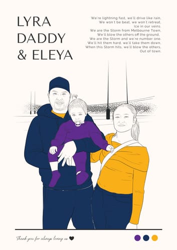Customer photo review of Daddy & Me NRL Rugby Poster
