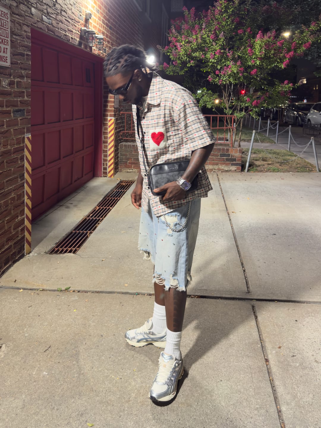 Customer photo review of Aelfric Eden Rhinestone Application Jorts