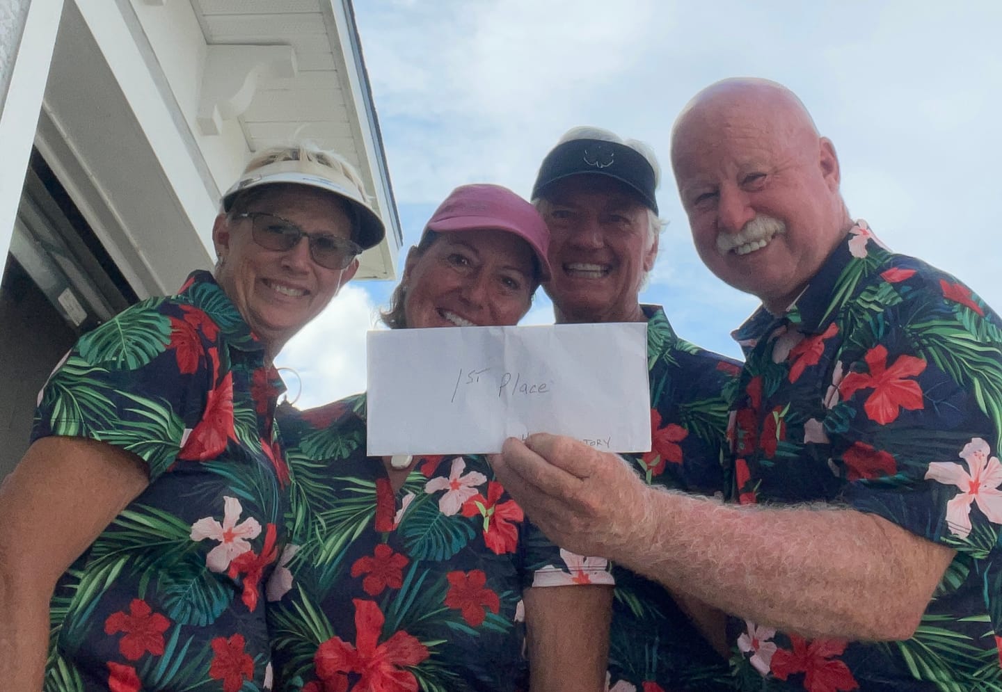 Customer photo review of Jungle Hibiscus Women's Golf Polo