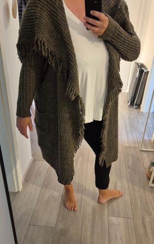 Customer photo review of BELLINDA Oversize Strickmantel - verschiedene Farben