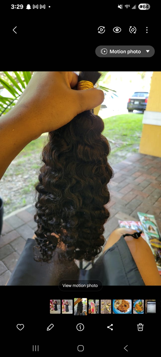 Customer photo review of Water Deep Wave Bulk Hair Extensions for Braiding
