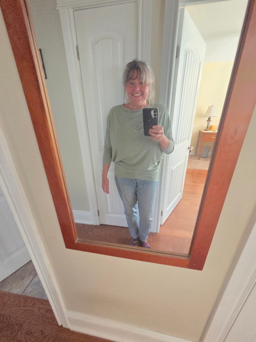 Customer photo review of Jolie All Day Slouch Top (Sage)