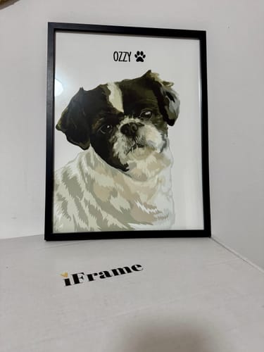 Customer photo review of Quadro Retrato Colorido (1 Animal)