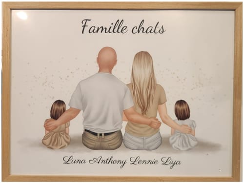Customer photo review of Affiche Personnalisée - Parents et enfants - Notre famille