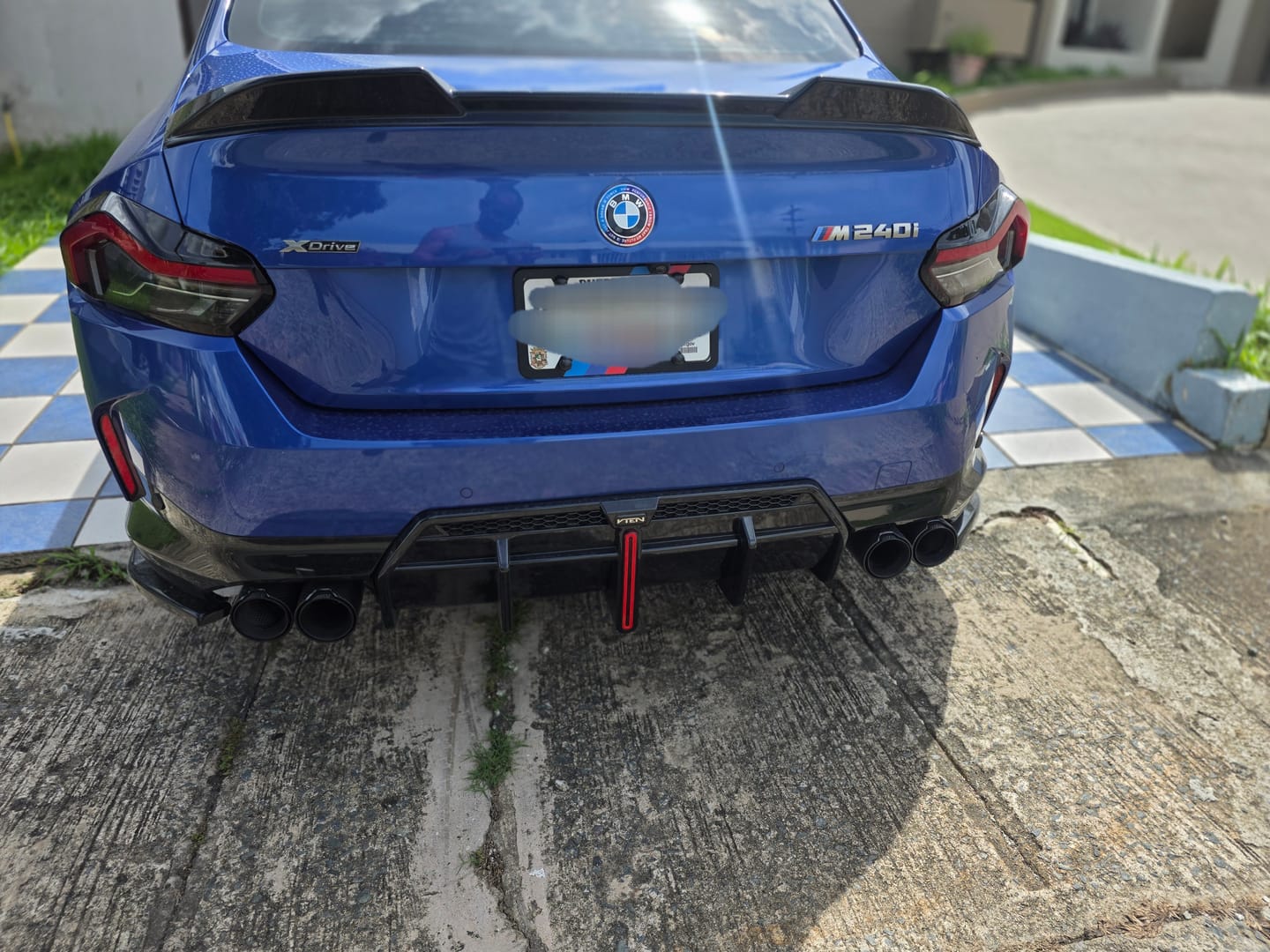 Customer photo review of Fits BMW G42 2 Series 2022-2025 Rear Diffuser Bumper lip Spoiler Body Splitter NexaNovo