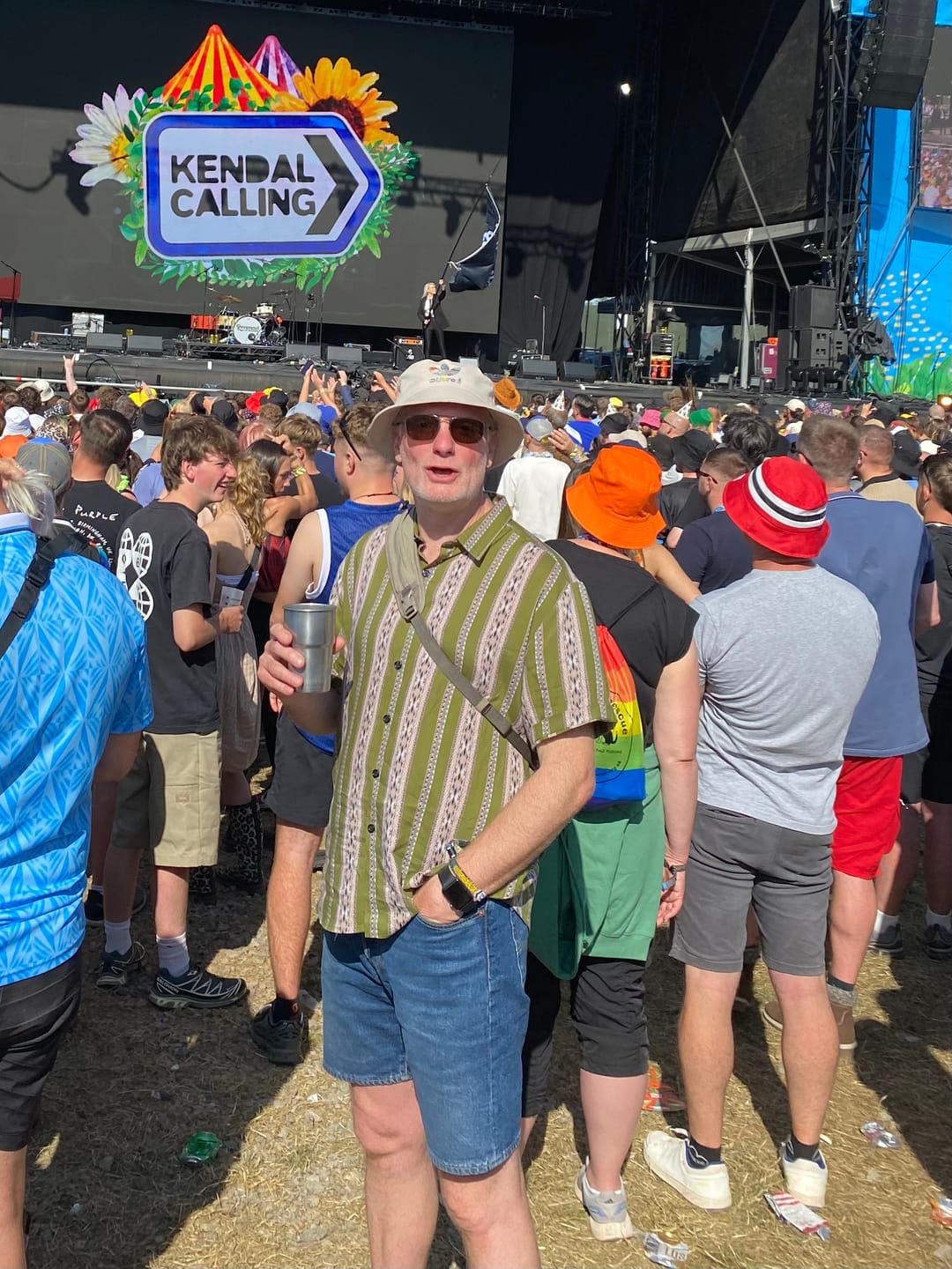 Customer photo review of Men's Green Striped Vintage Short Sleeve 70s Aztec Print Western Button Retro Shirt