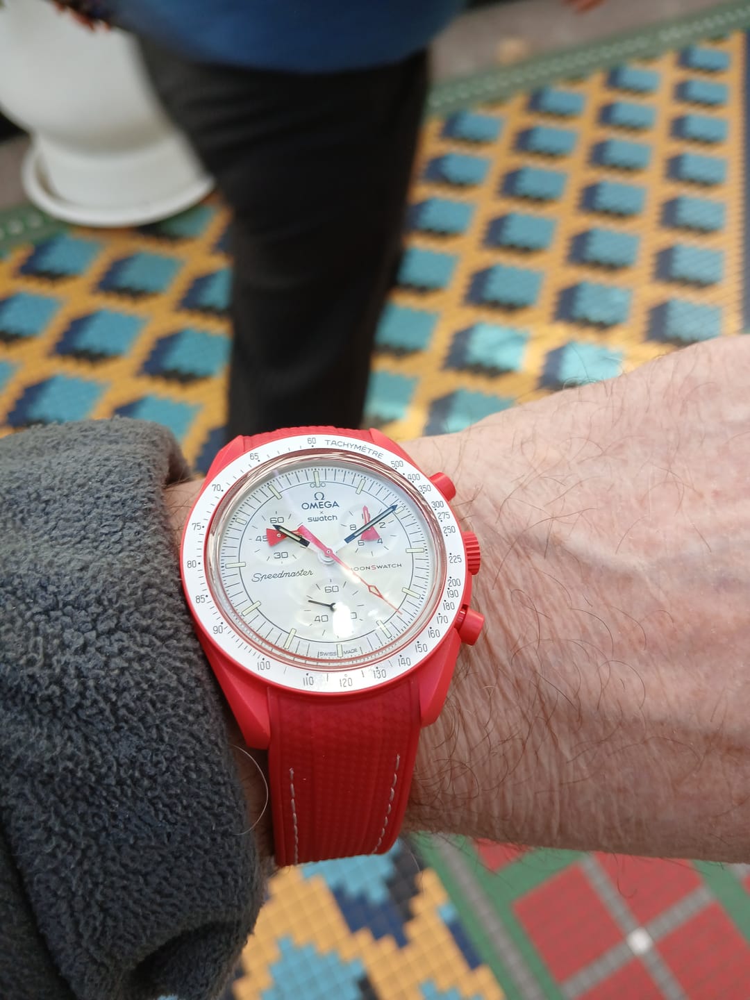 Customer photo review of Rubber Strap for Omega X Swatch MoonSwatch Mission to Mars
