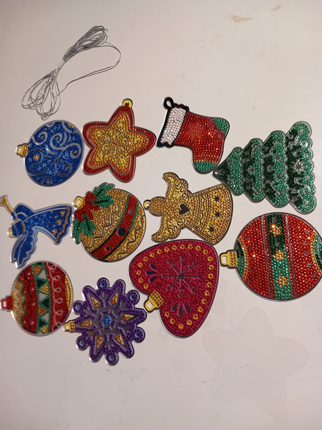 Customer photo review of "Christmas Shapes" Crystal Art Hanging Decorations Set of 12