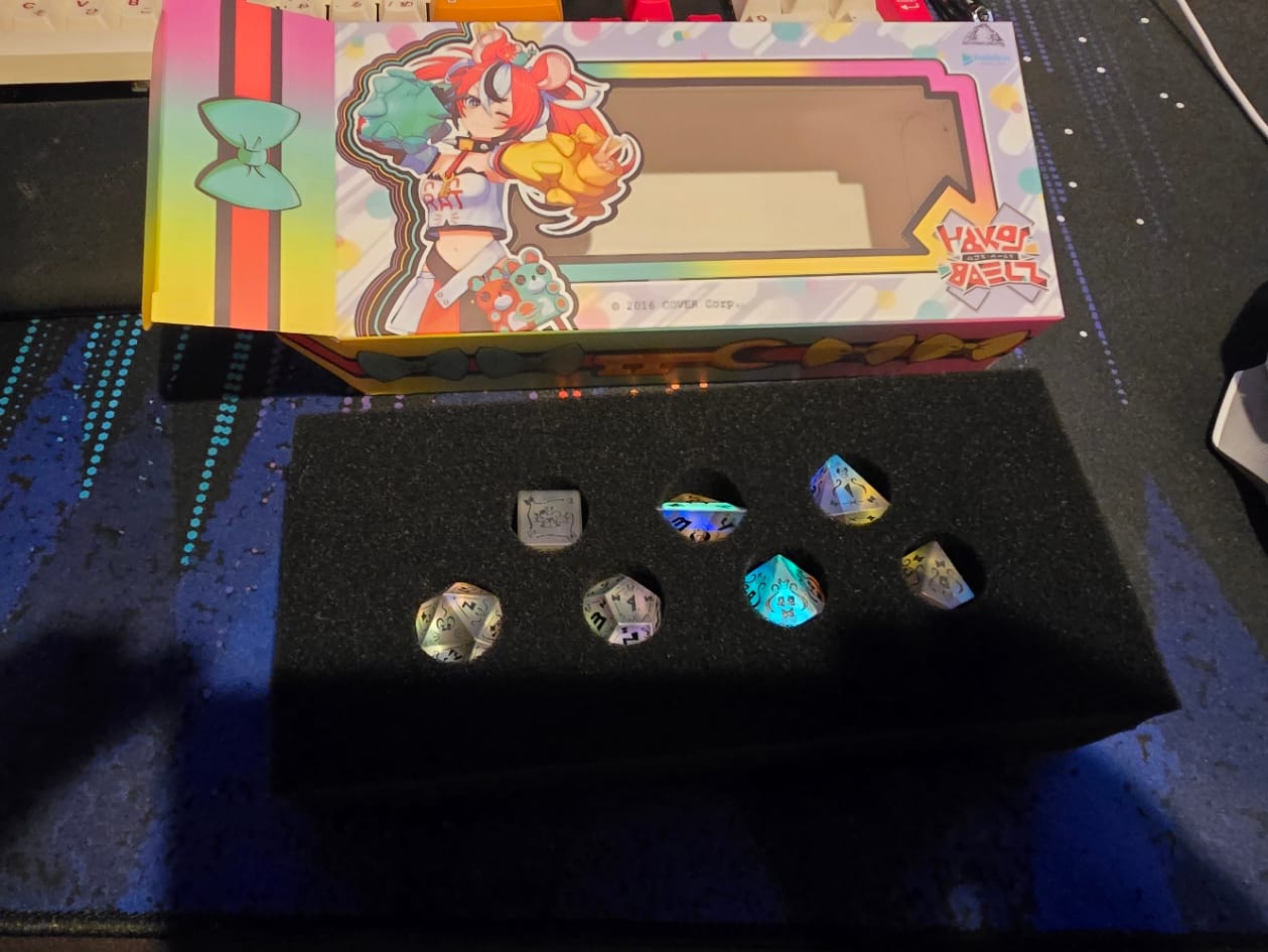 Customer photo review of PRE-ORDER | Baelz Dice Set | hololive x MMG Exclusive