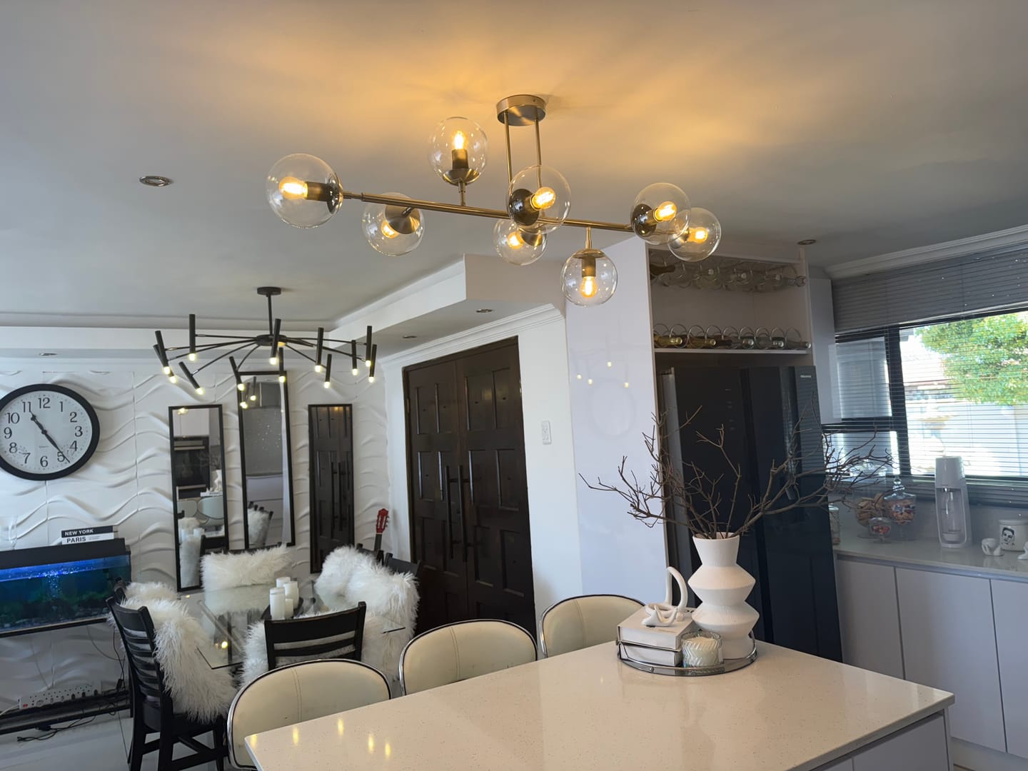 Customer photo review of Titania 8 Light Chandelier
