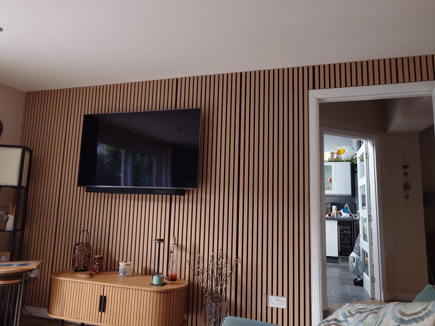 Customer photo review of Wooden Wall Panel | Natural Oak | Premium 3-sided Wood Veneer