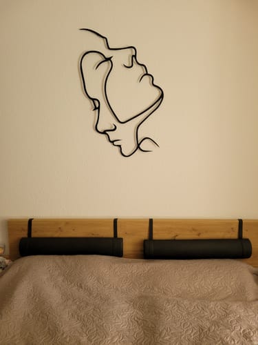 Customer photo review of Décoration Murale en Métal - Deux Visages