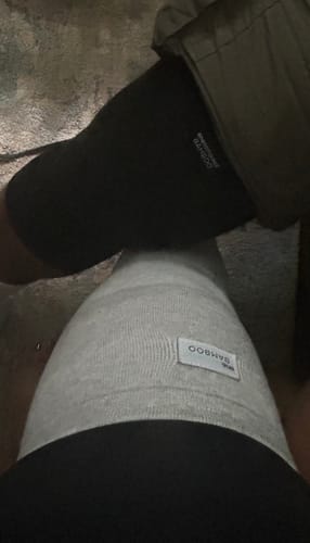 Customer photo review of Premium Bamboo Knee Sleeve