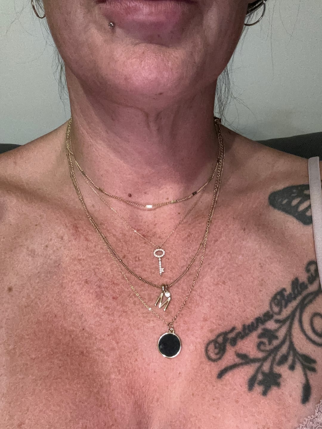 Customer photo review of Obsidian Halskette - Kreismedallion