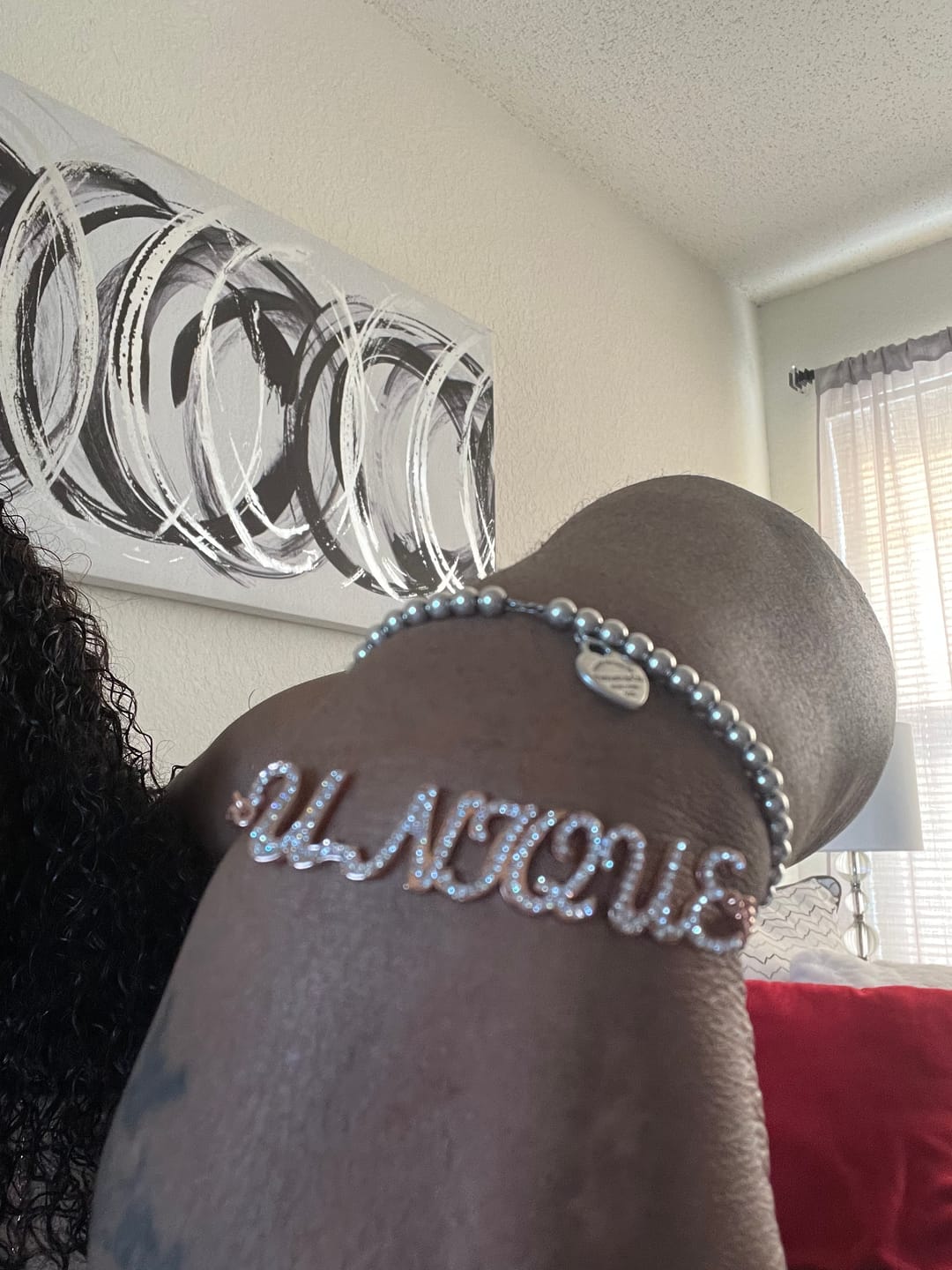 Customer photo review of Iced Name Bracelet